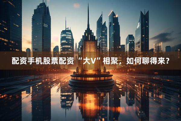 配资手机股票配资 “大V”相聚，如何聊得来？
